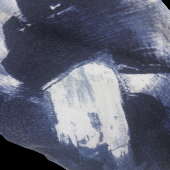 LAFAYETTE 148 NEW YORK CLASSIC BLUE AND WHITE BRUSHSTROKE DRESS - Picture 4 of 5